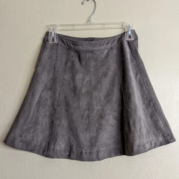 Abercrombie & Fitch Miniskirt Green Meadows Faux Suede Fit & Flare Snap … - Picture 10 of 15